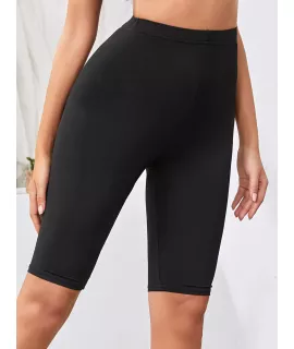 SHEIN Essnce Shorts ciclista unicolor de cintura elástica