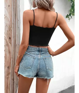 SHEIN Essnce Top de tirantes con botón delantero