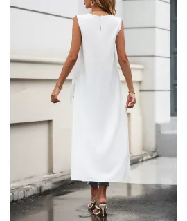 Camisa sin manga con estampado de figura bajo irregular