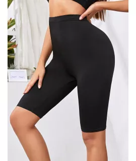 SHEIN Essnce Shorts ciclista unicolor de cintura elástica